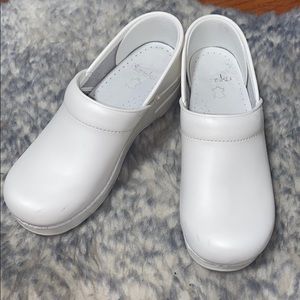Dansko White Clogs